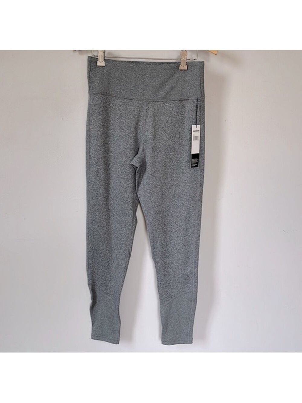 Nwt Zobha Women’s Cozy Heather Workout Legging Grey Color Block L